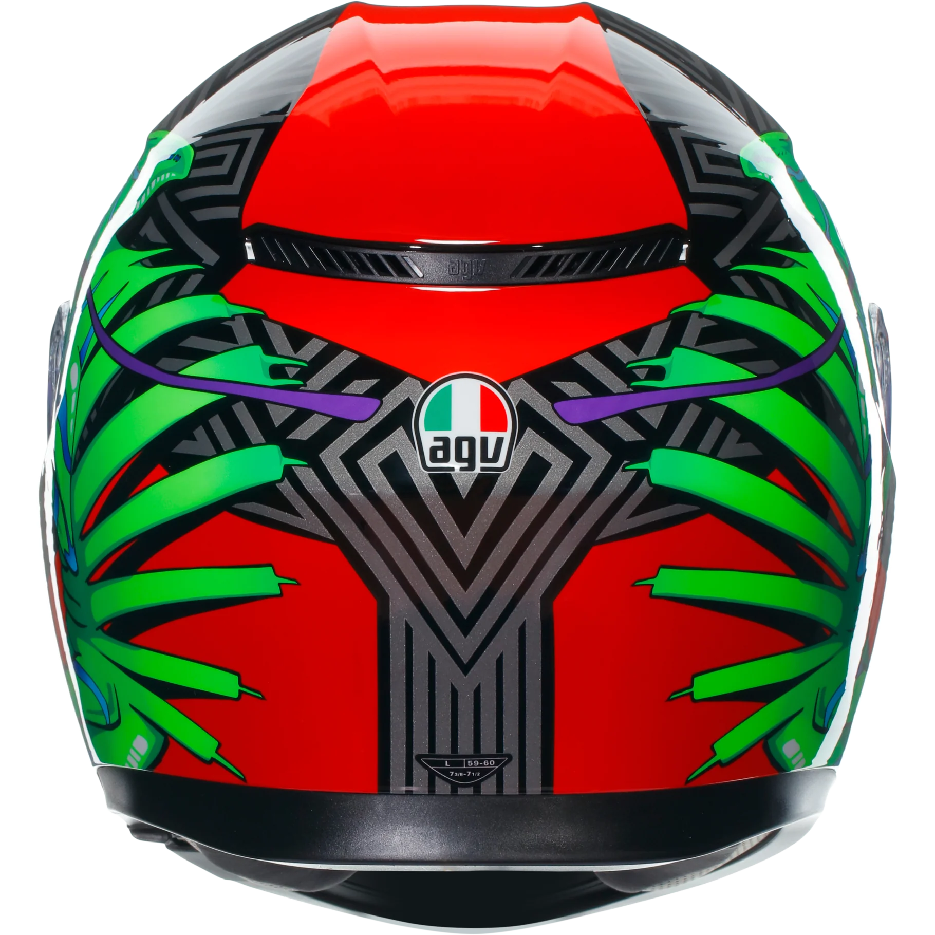 AGV K3 Kamaleon Full Face Helmet - Black / Green / Red - Image 5