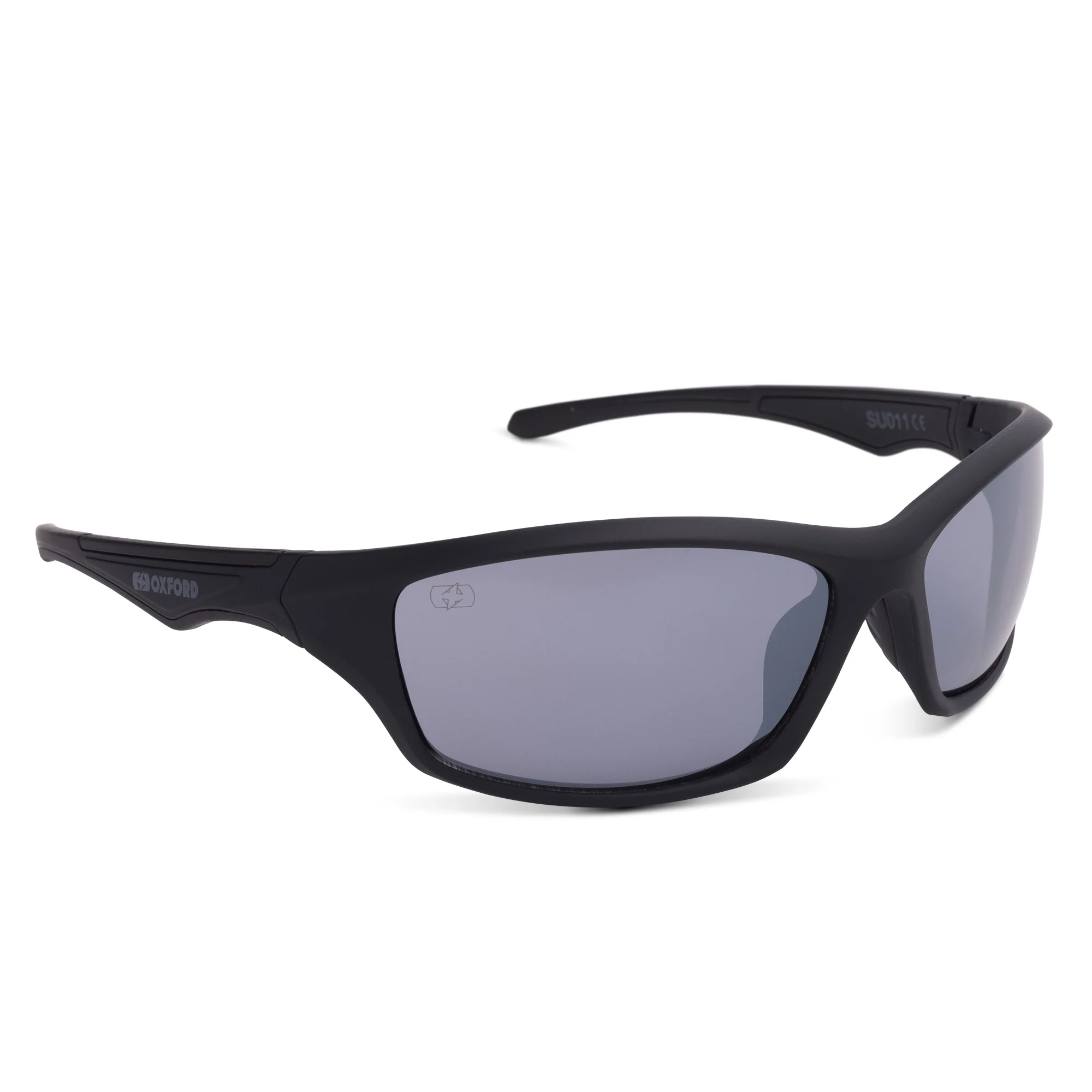 Oxford Camino Black Frame Silver Mirror Lens Sunglasses - BLACK/SILVER