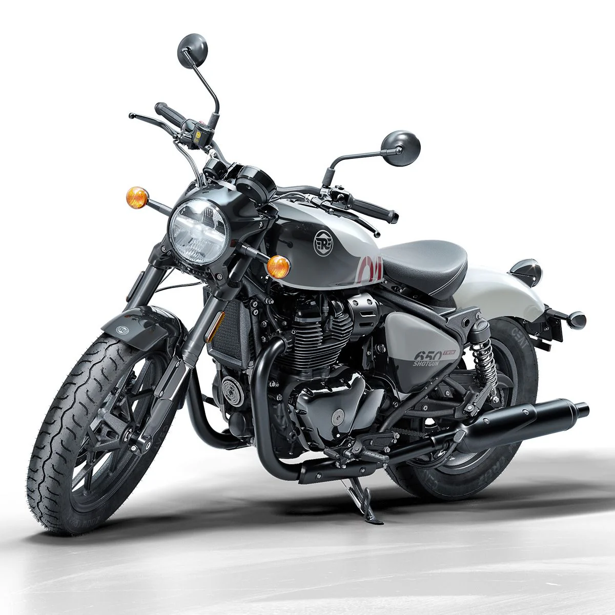 Royal Enfield Shotgun 650 - Stencil White - Image 4