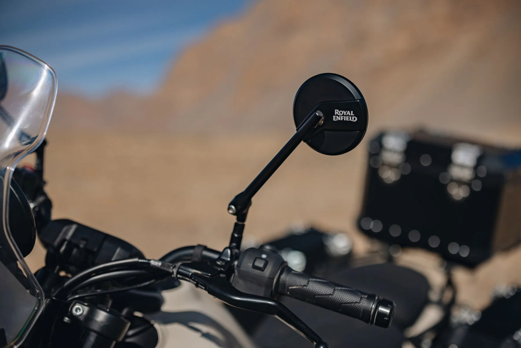 Royal Enfield Twin Touring Mirrors - Black - Image 3
