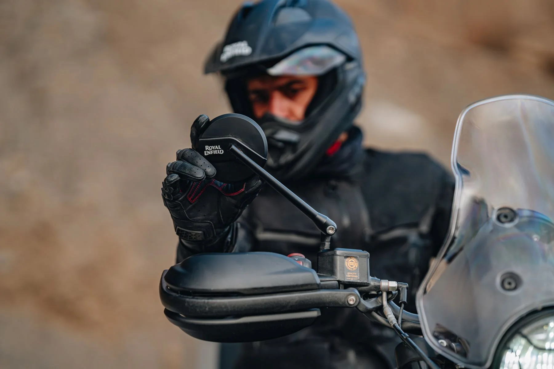 Royal Enfield Twin Touring Mirrors - Black - Image 5