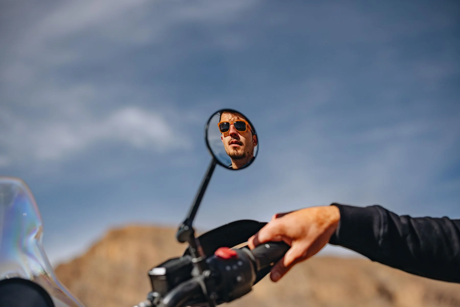Royal Enfield Twin Touring Mirrors - Black - Image 7