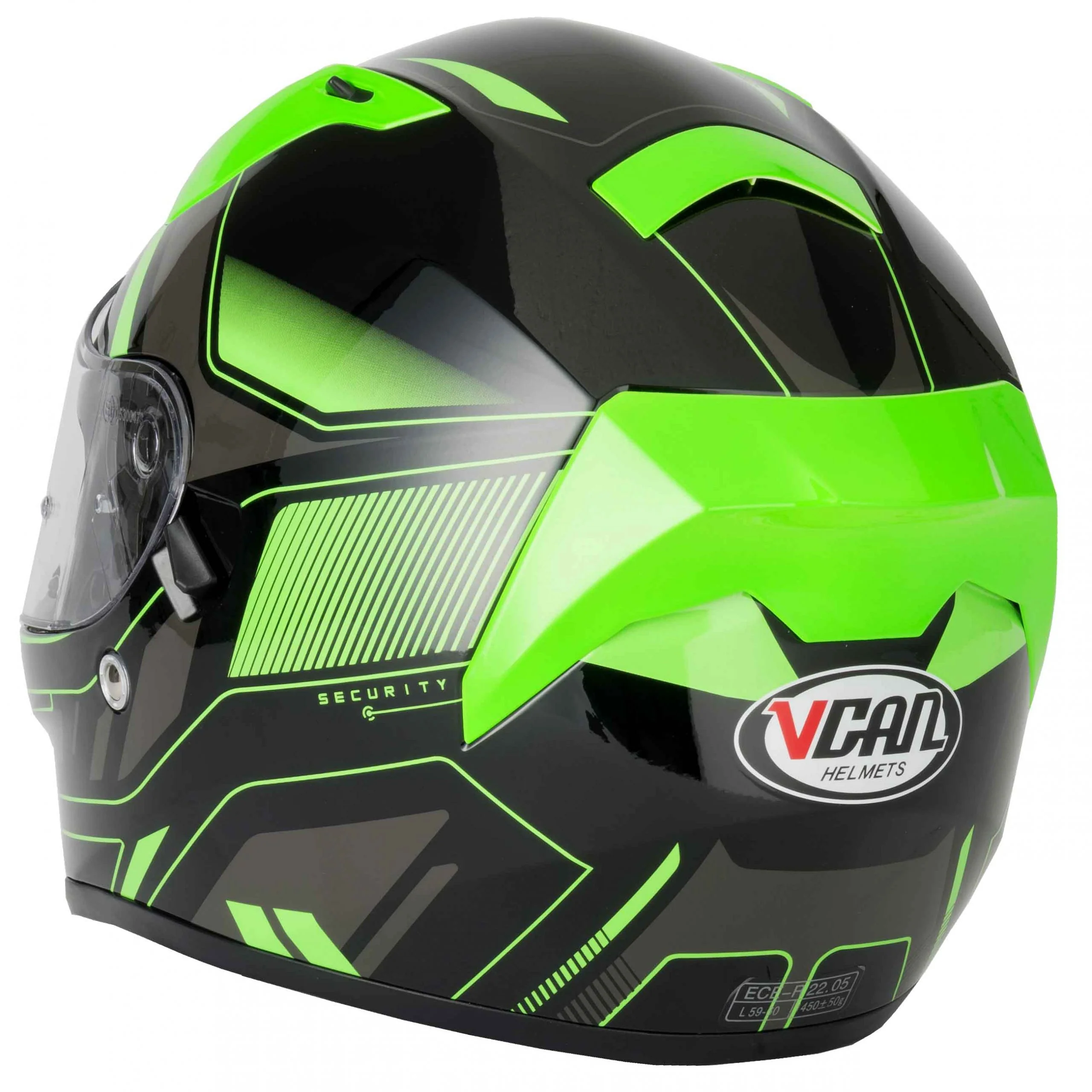 Vcan V128 Full Face Helmet - Helvet Green - Image 2